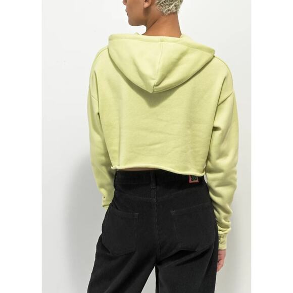 Empyre Cropped Lightweight Hoodie Sweatshirt - Womens Large - Yellow - NWT - Picture 3 of 6
